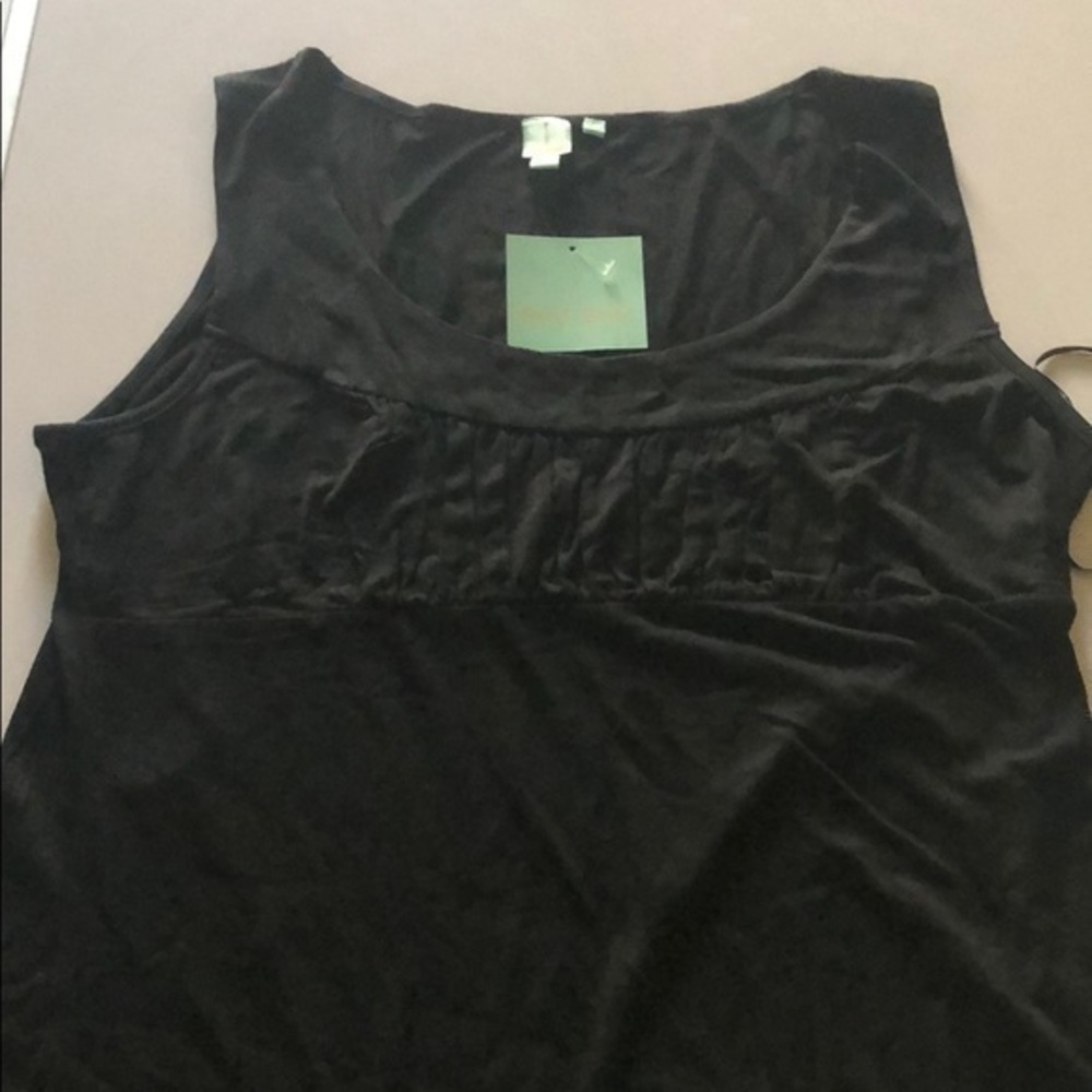Black Smocked Tank Top